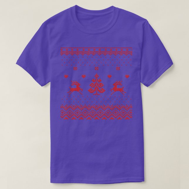 Christmas Knit Pattern  T-Shirt (Design Front)