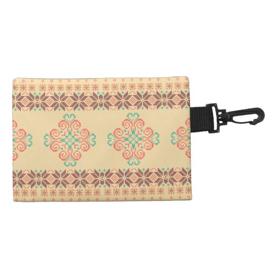 Christmas knitted pattern accessory bag