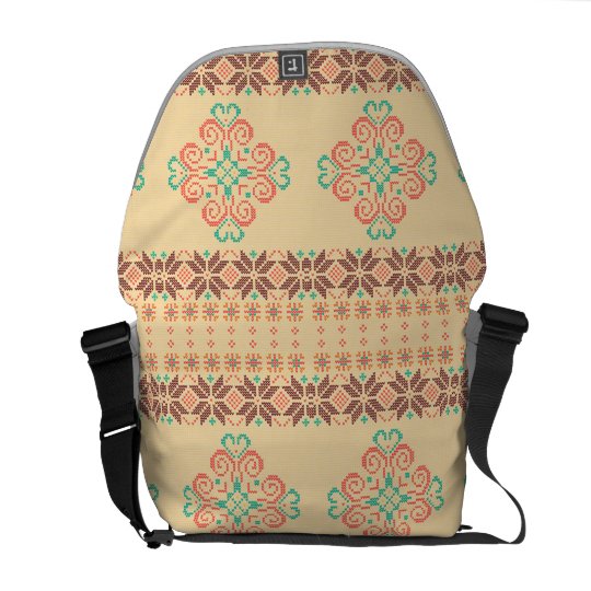 Christmas knitted pattern commuter bag