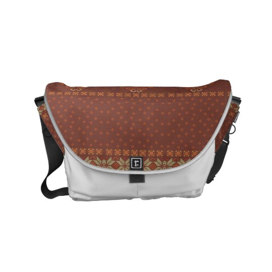 Christmas knitted pattern commuter bags