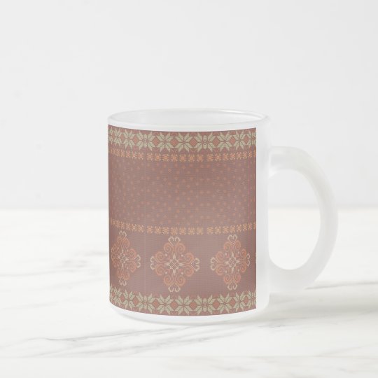 Christmas knitted pattern frosted glass coffee mug