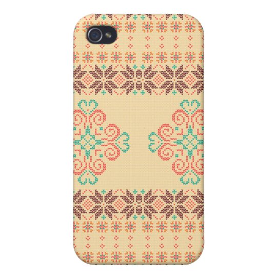 Christmas knitted pattern iPhone 4/4S cases