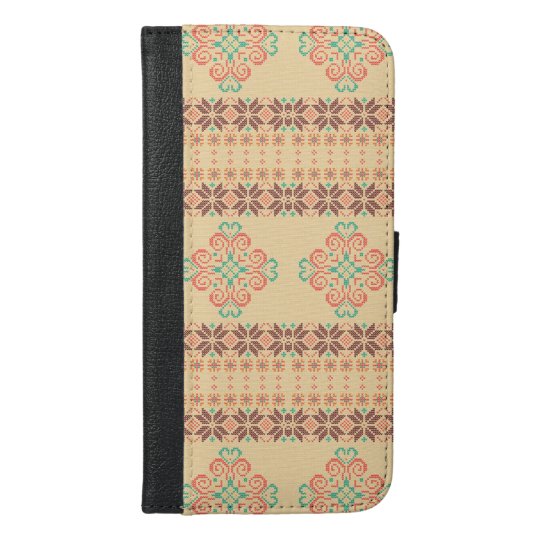 Christmas knitted pattern iPhone 6/6s plus wallet case