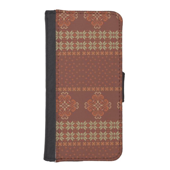Christmas knitted pattern iPhone SE/5/5s wallet case