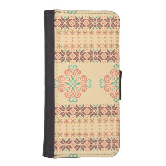 Christmas knitted pattern iPhone SE/5/5s wallet case