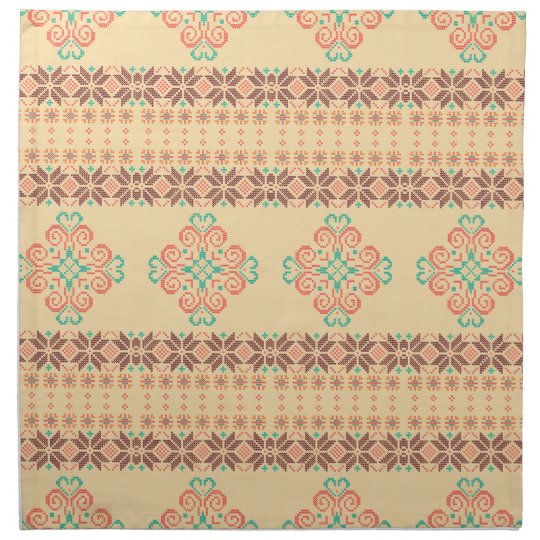 Christmas knitted pattern napkin