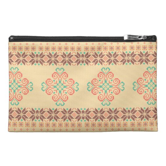 Christmas knitted pattern travel accessory bag
