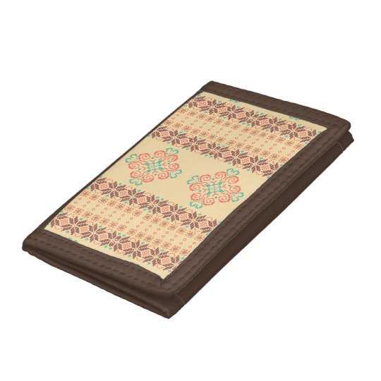 Christmas knitted pattern tri-fold wallet