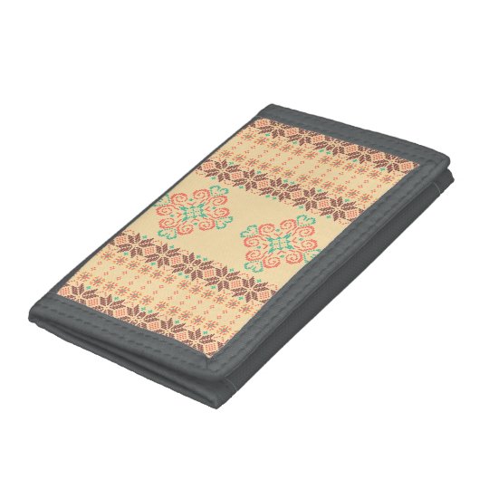 Christmas knitted pattern tri-fold wallet