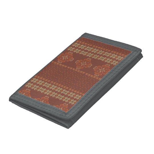 Christmas knitted pattern tri-fold wallet