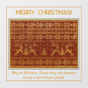 Christmas knitted pull detail with deers and tree