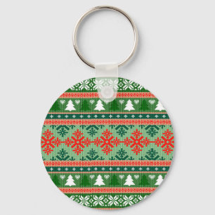 Christmas Knitting Pattern Key Ring