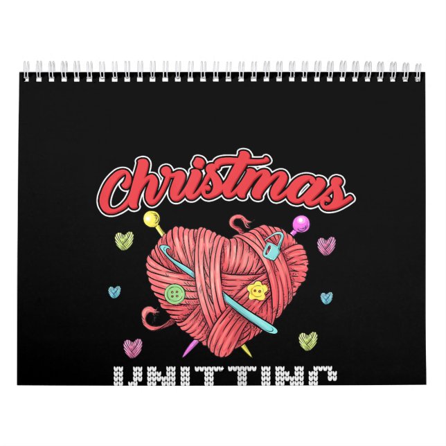 Christmas Knitting Team Heart Yarn Crochet Calendar (Cover)