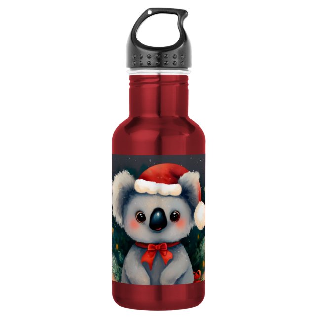 Christmas Koala 1 532 Ml Water Bottle (Front)