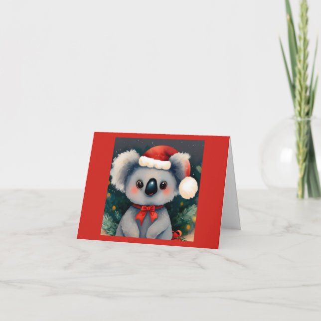 Christmas Koala 1 Holiday Card (Front)