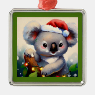 Christmas Koala 2 Metal Ornament