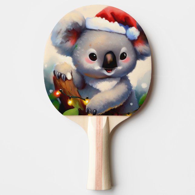 Christmas Koala (2) Ping Pong Paddle (Front)