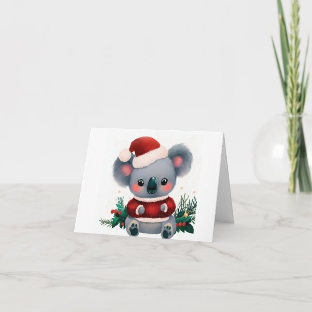 Christmas Koala 3 Holiday Card (Front)