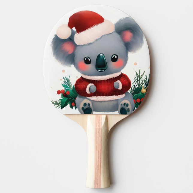 Christmas Koala (3) Ping Pong Paddle (Front)