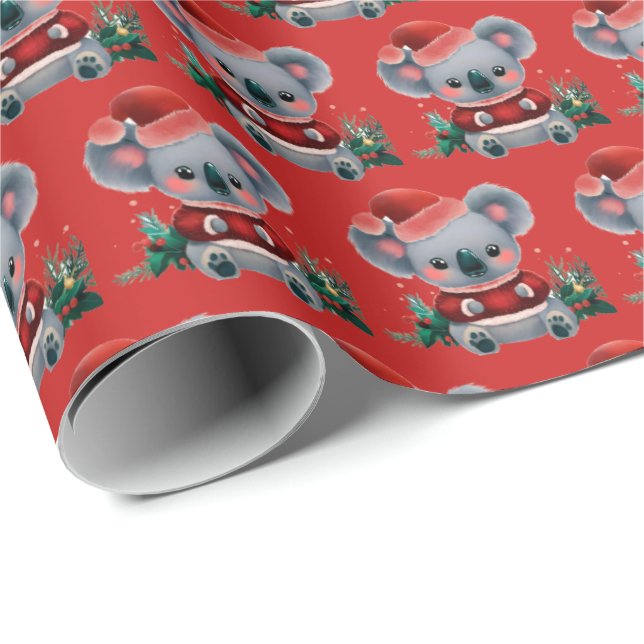 Christmas Koala 3 Wrapping Paper (Roll Corner)