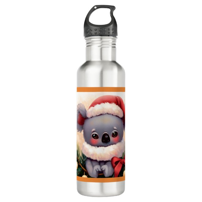 Christmas Koala 4 710 Ml Water Bottle (Front)