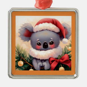 Christmas Koala 4 Metal Ornament