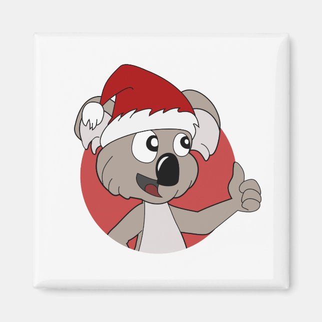 Christmas Koala bear cartoon Magnet (Front)