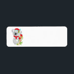 Christmas Koala Bear Return Address Label<br><div class="desc">Cute Merry Christmas Koala Bear</div>