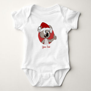 Christmas koala cartoon  baby bodysuit