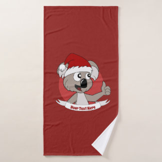 Christmas  koala cartoon  bath towel