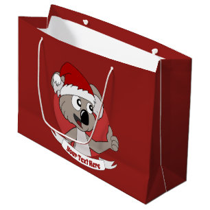 Christmas  koala cartoon  large gift bag