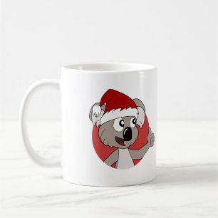 Christmas koala cartoon travel mug