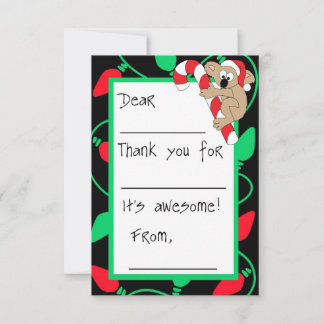 Christmas Koala Fill-in-the-Blank Thank You Invitation