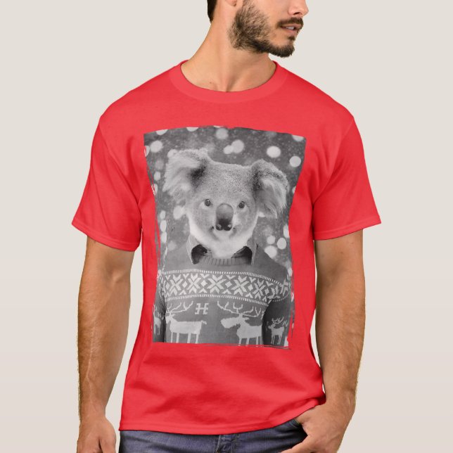 Christmas koala retro T-Shirt (Front)