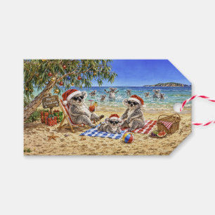 Christmas Koalas at the beach Gift Tags