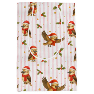 Christmas Kookaburra Watercolour Gift Bag