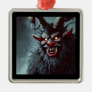 Christmas Krampus 2 Metal Ornament