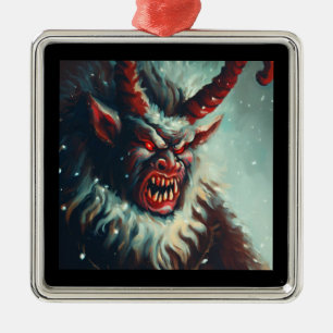 Christmas Krampus 3 Metal Ornament