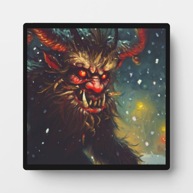 Christmas Krampus 4 Plaque (Front)