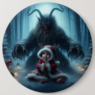 Christmas Krampus Button