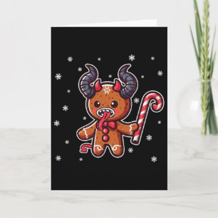 Christmas Krampus Gingerbread Man Christmas Pajama Card