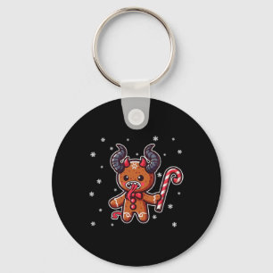 Christmas Krampus Gingerbread Man Christmas Pajama Key Ring