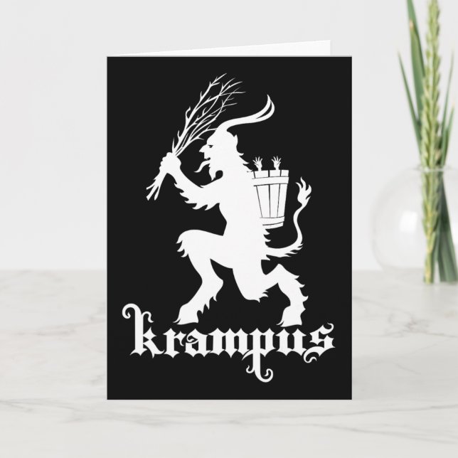 Christmas Krampus Scary Xmas Horror Occult Holiday Card (Front)
