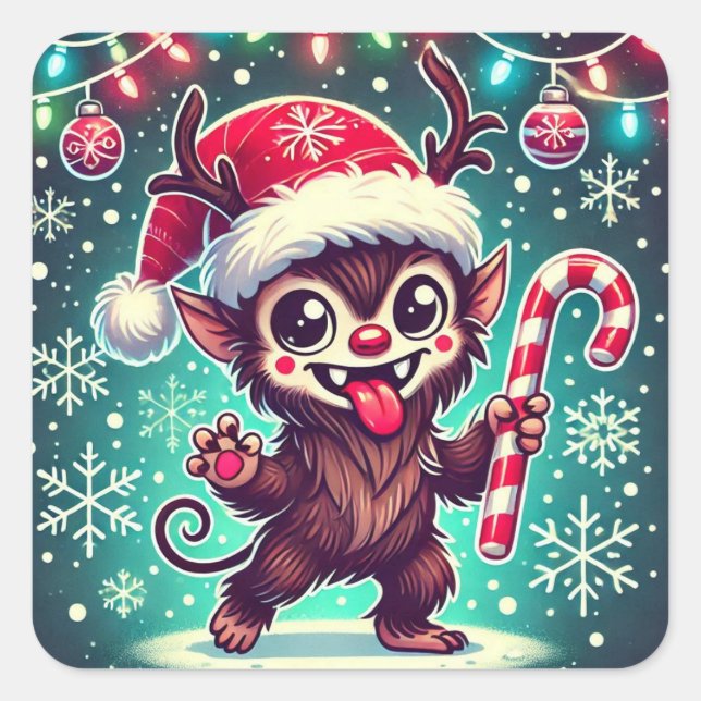 Christmas Krampus Sticker  (Front)