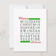 Christmas Kwanzaa Hanukkah Solstice Yuletide