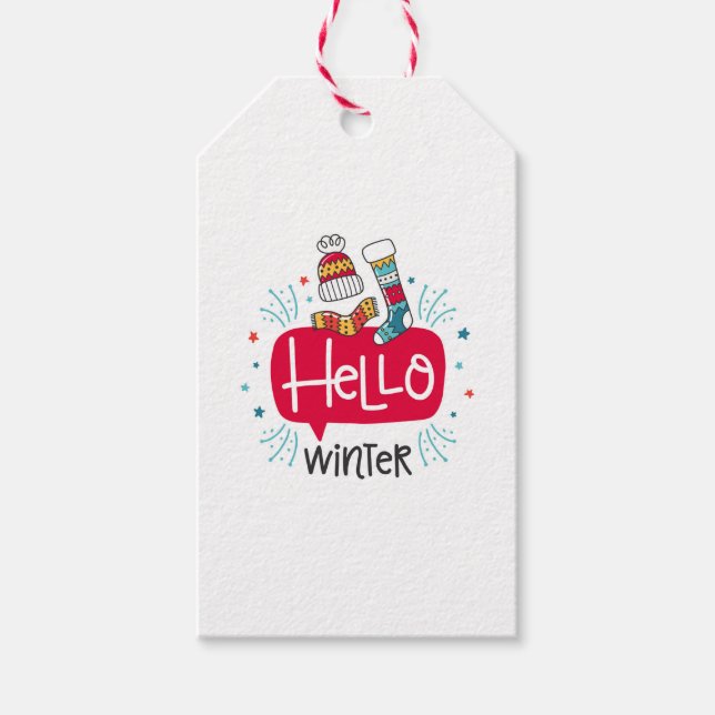 Christmas label hello winter (Front)