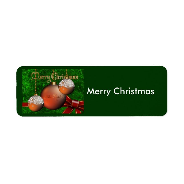 Christmas Label Return Address Label (Front)