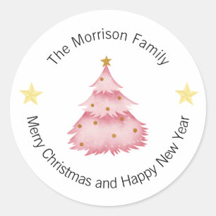 Christmas Labels, Christmas Stickers, Gift Classic Round Sticker