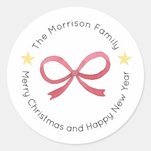 Christmas Labels, Christmas Stickers, Gift Classic Round Sticker
