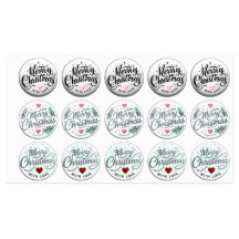 Christmas Labels, Stickers for Cards, Gifts